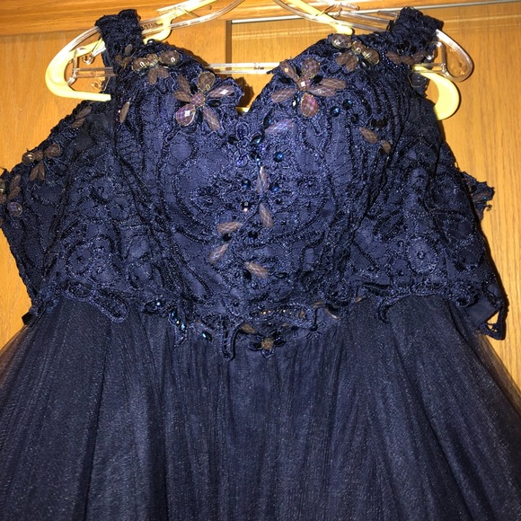 Two piece blue/purple prom dress - Picture 3 of 7